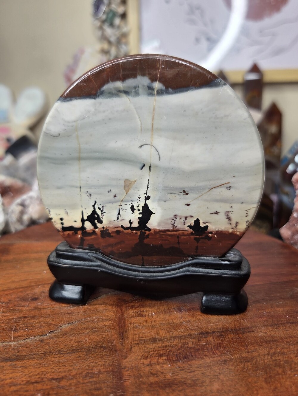 Picture Jasper On Wooden Stand ( Creativity)